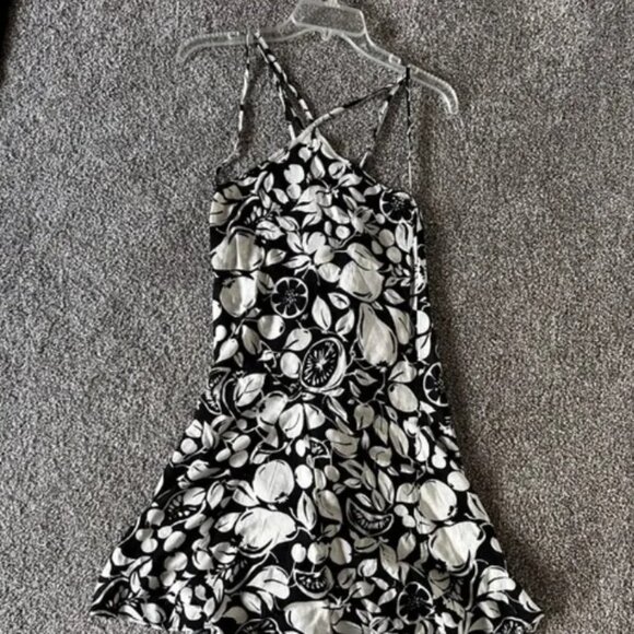 Anthropologie NWT Black Off White Sheer Mini Dress - Picture 4 of 12
